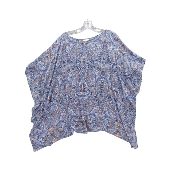 J. Jill Tops - J.Jill Paisley Print Caftan Top Poncho Blouse Flowy‎ Rayon Oversized XS/S